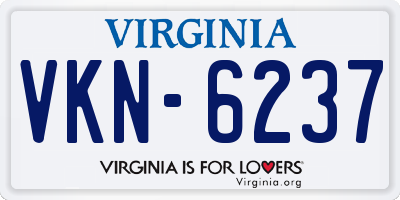VA license plate VKN6237