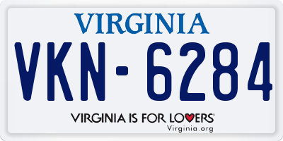 VA license plate VKN6284
