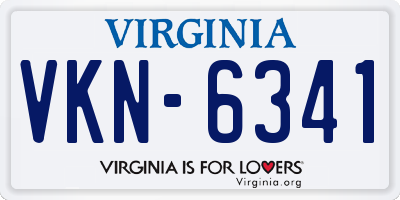 VA license plate VKN6341
