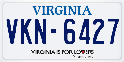 VA license plate VKN6427