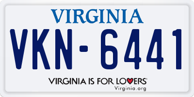 VA license plate VKN6441