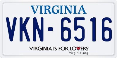 VA license plate VKN6516