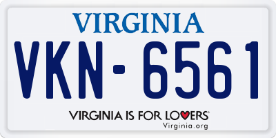VA license plate VKN6561