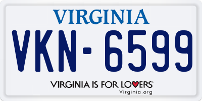 VA license plate VKN6599