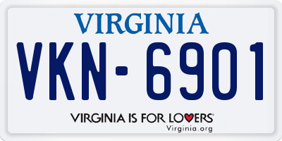 VA license plate VKN6901