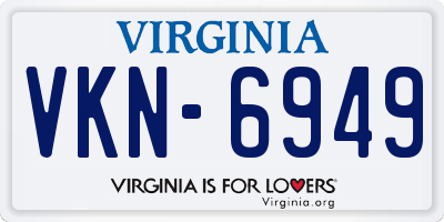 VA license plate VKN6949