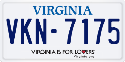 VA license plate VKN7175