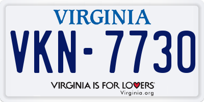 VA license plate VKN7730