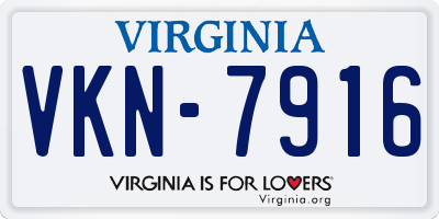 VA license plate VKN7916