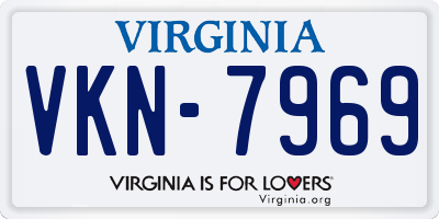 VA license plate VKN7969