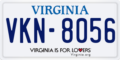 VA license plate VKN8056
