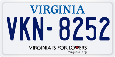 VA license plate VKN8252