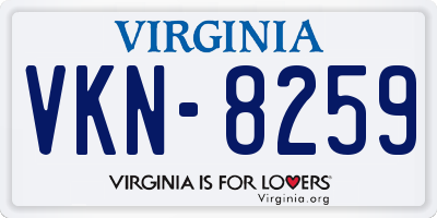 VA license plate VKN8259