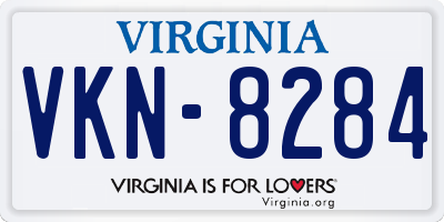 VA license plate VKN8284