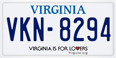 VA license plate VKN8294