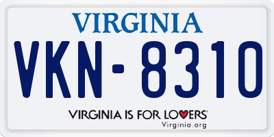VA license plate VKN8310