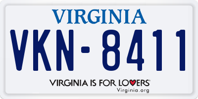 VA license plate VKN8411