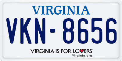 VA license plate VKN8656