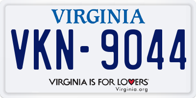 VA license plate VKN9044