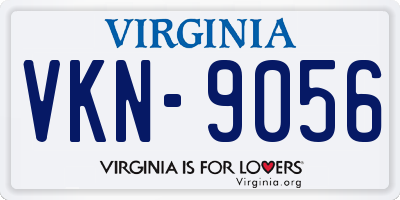VA license plate VKN9056