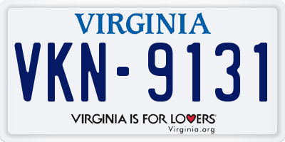 VA license plate VKN9131