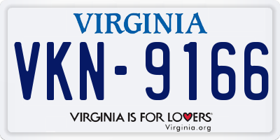 VA license plate VKN9166