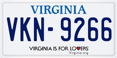 VA license plate VKN9266
