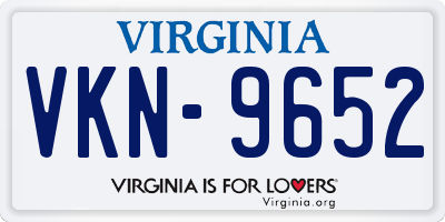 VA license plate VKN9652
