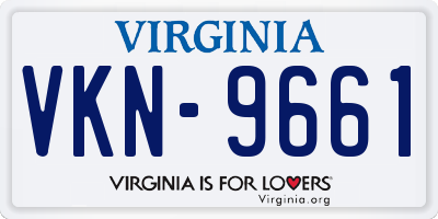 VA license plate VKN9661