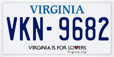 VA license plate VKN9682