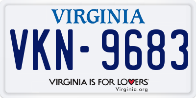 VA license plate VKN9683
