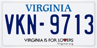 VA license plate VKN9713