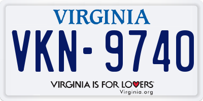 VA license plate VKN9740