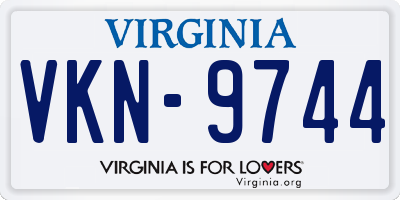 VA license plate VKN9744