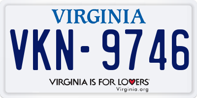 VA license plate VKN9746