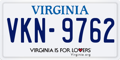 VA license plate VKN9762