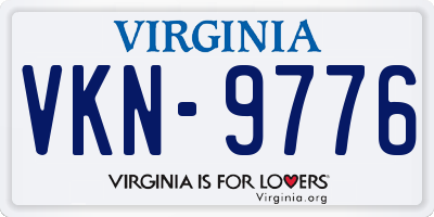 VA license plate VKN9776