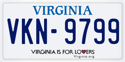 VA license plate VKN9799