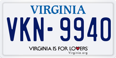 VA license plate VKN9940