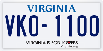 VA license plate VKO1100