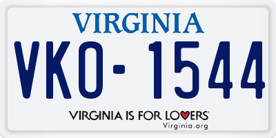 VA license plate VKO1544