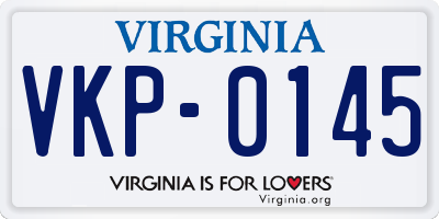 VA license plate VKP0145