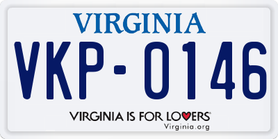 VA license plate VKP0146