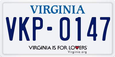 VA license plate VKP0147