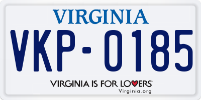 VA license plate VKP0185