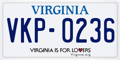 VA license plate VKP0236