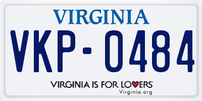 VA license plate VKP0484