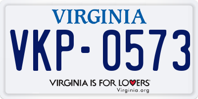 VA license plate VKP0573