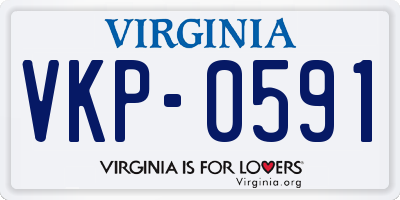 VA license plate VKP0591