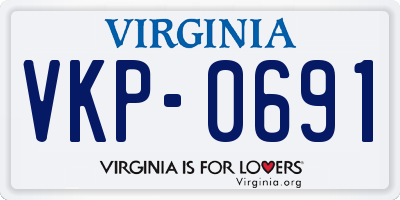 VA license plate VKP0691